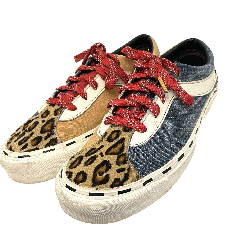 VANS Bold Ni Bender Sneakers Trainers Mens 10 UK 9‎ Leopard Tartan Denim Skate